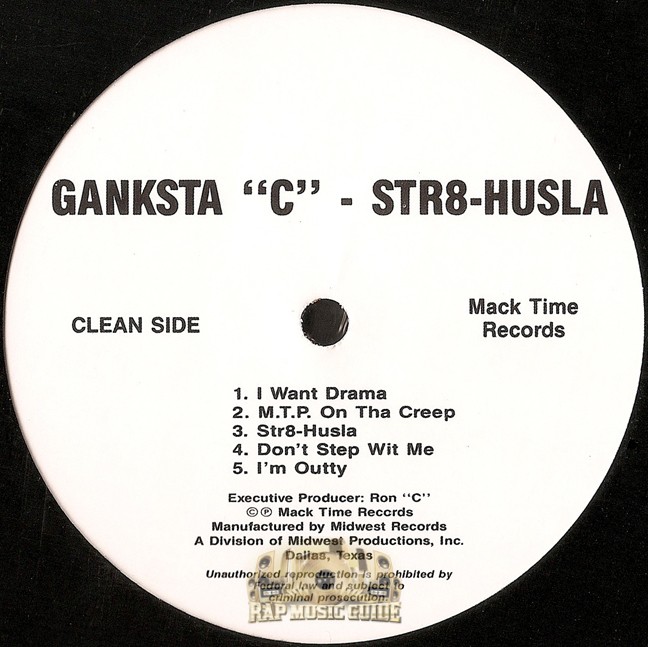 Ganksta C - Str8 Husla: Record | Rap Music Guide